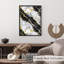Abstrait, reproduction d'art moderne sans cadre, cristaux de marbre noir Geode-1803514475