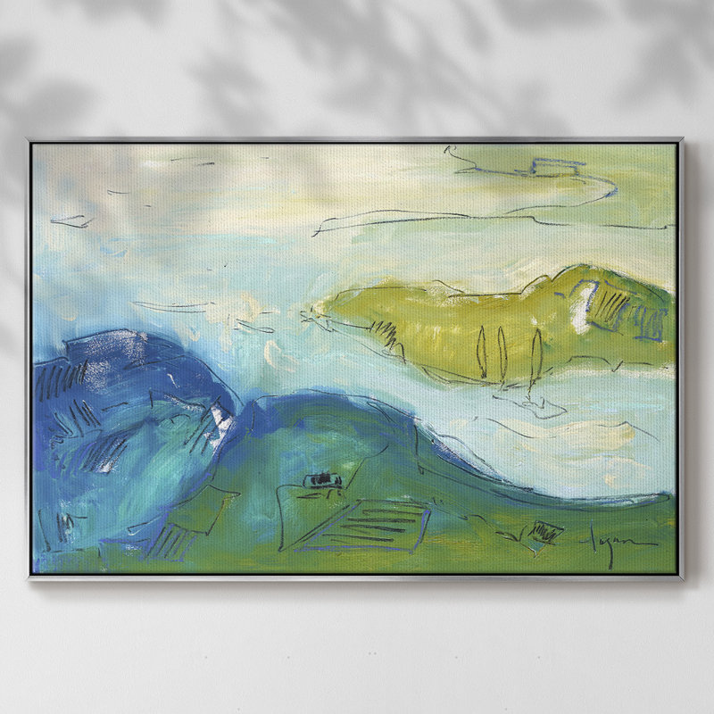 Accouchement de grands rêves encadré sur toile, H 17 po x l 25 po x P 2 po, Argent
