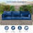 Outdoor 4" Thick Replacement Cushion Set Seat/Back Cushion (Set Of 3 Seats , 3 Backs , 2 Short Backs)-1775352323