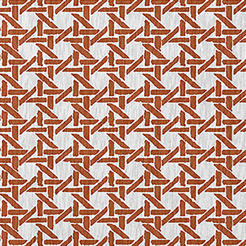 Tapis intérieur / extérieur en chenille tissé à la machine à motif géométrique orange, Rectangle 2 pi x 3 pi