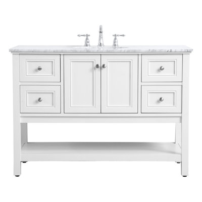 Bonsai 48'' Single Bathroom Vanity with Marble Top