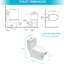Toilette en céramique une pièce à double chasse et conception ergonomique - utilisateur - fonction d'eau de salle de bain