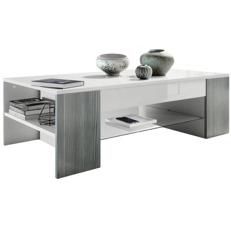 Alldredge Mazzone Coffee Table with Storage Space, Avola Anthracite