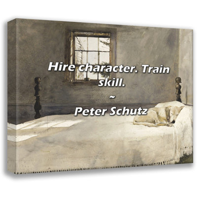 Peter Schutz Citation: Embaucher un personnage. Entraînez-vous.