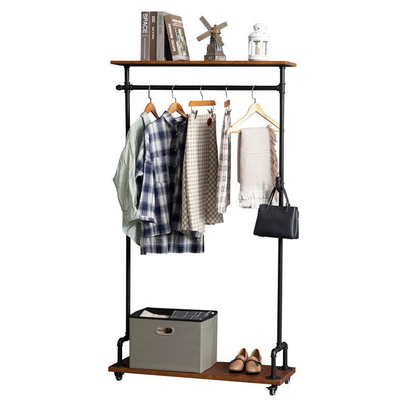 Nirav Iron Rolling Clothing Rack
