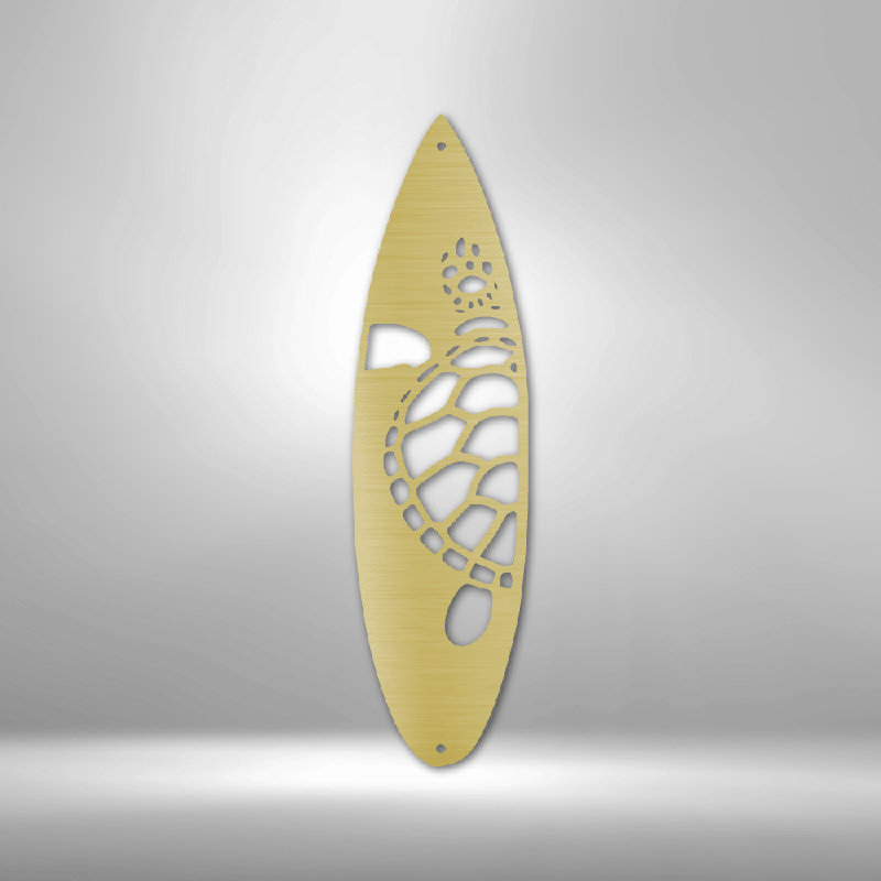 Planche de surf tortue en acier découpé au laser thermolaqué pour la maison et le bureau Décoration murale en métal de différentes tailles et couleurs