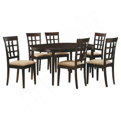 Missell Cappuccino And Beige 7-Piece Dining Set