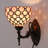 Tiffany Wall Sconce Lamp Stained Glass 8X10.5X11 Inch Plug in Wall Bedside Light for Hallway Bedroom (Pink Bead Style)-723206440-723206445