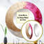 Beige rose minimalisme spirale poteries I - abstrait spirales murales uniques, miroir rond moderne, art imprimé en métal-99621558