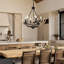 Lustre rustique en bois de style campagnard à 6 lumières de 23,6 po à intensité variable pour salle à manger, cuisine, îlot, salon-2089373
