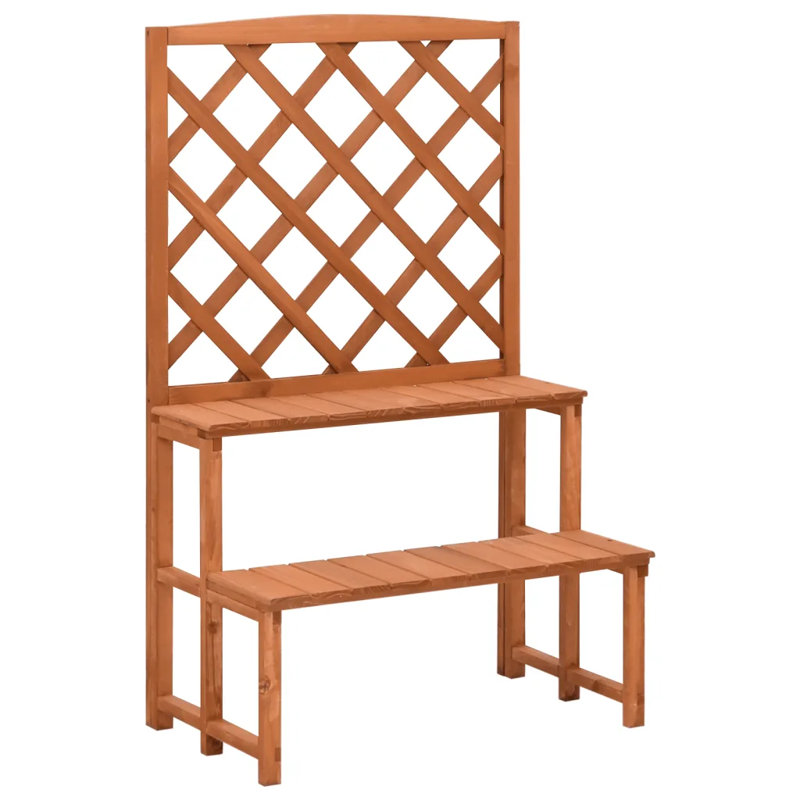 Keedysville Wood Elevated Planter, Grey