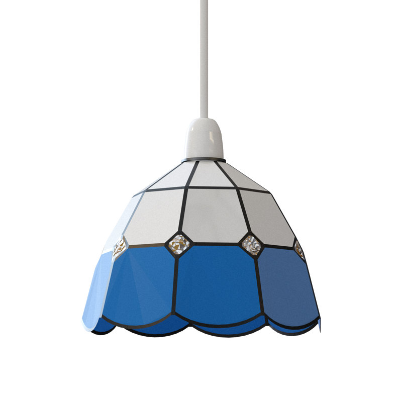 12cm H Glass Bowl Pendant Shade ( Screw On ) in Multicolour