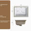 Undermount Bathroom Sink White Rectangle Porcelain Ceramic Vessel Sinks Deep Basin With Overflow Lavatory Vanity Sink Mounted Under The Counter