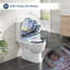 Toilet Seat Soft Close, Quick Release Toilet Seat Adjustable, Top/Bottom Mounting, O-Shape With Beacon Pattern, Duroplast