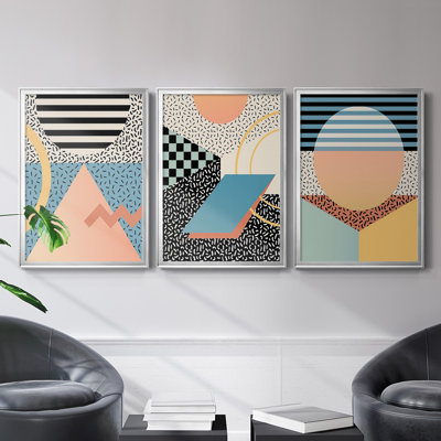 Moderne Memphis I, toile encadrée de qualité supérieure - prête à être accrochée