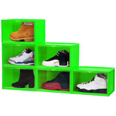 6 Pair Stackable Shoe Storage Cabinet