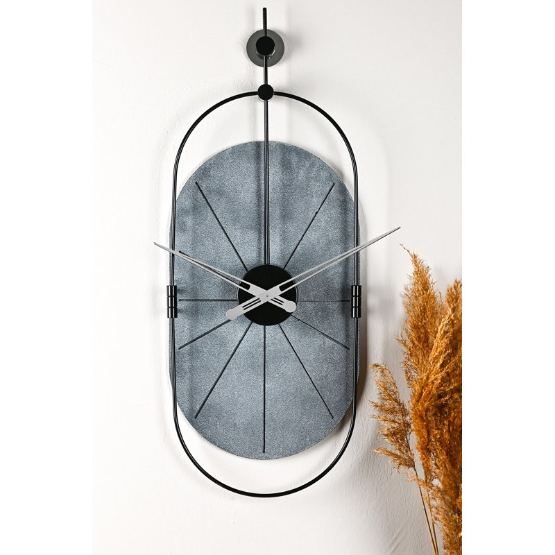 Horloge murale décorative, Gris