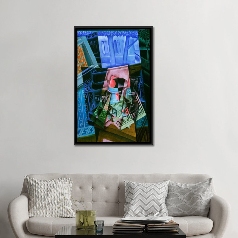 Reproduction d'art sur toile tendue, Toile encadrée noire, Pas de tapis, H 48 po x l 32 po x P 1,5 po