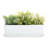 Indoor Ceramic White Rectangular Planter