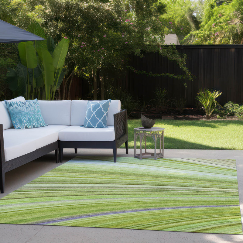 Jurnee Abstract Indoor / Outdoor Rug, Rectangle 5' x 7'6"
