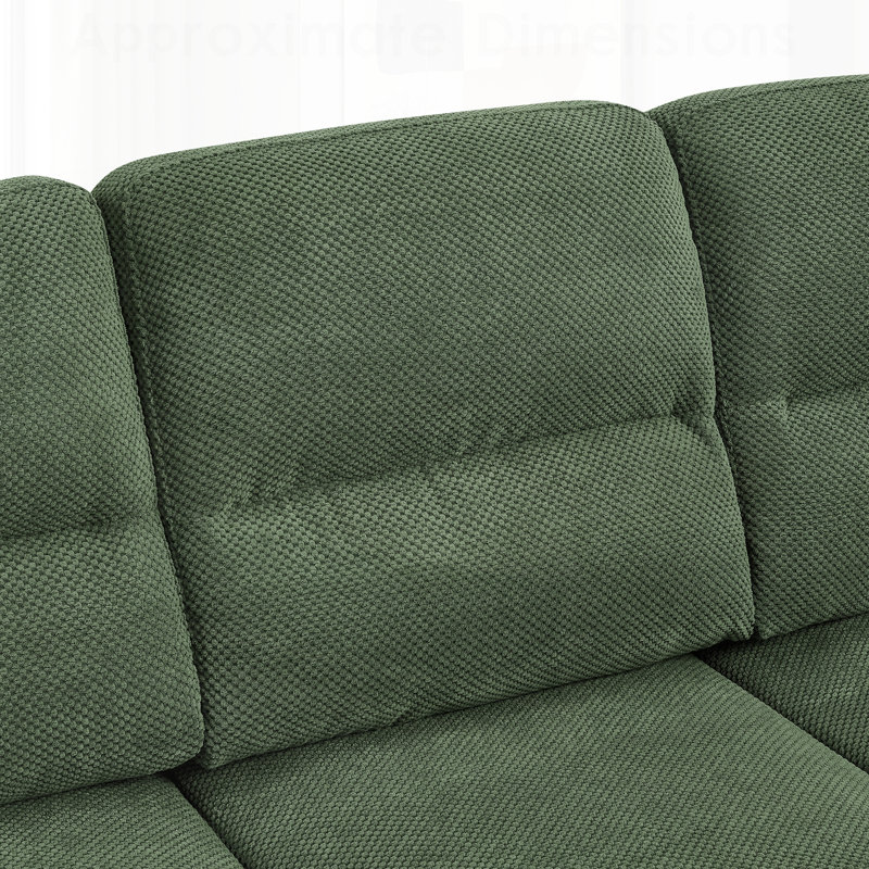 Canapé 3 places en tissu texturé, design minimaliste moderne avec structure robuste pour le confort et la durabilité dans les salons.