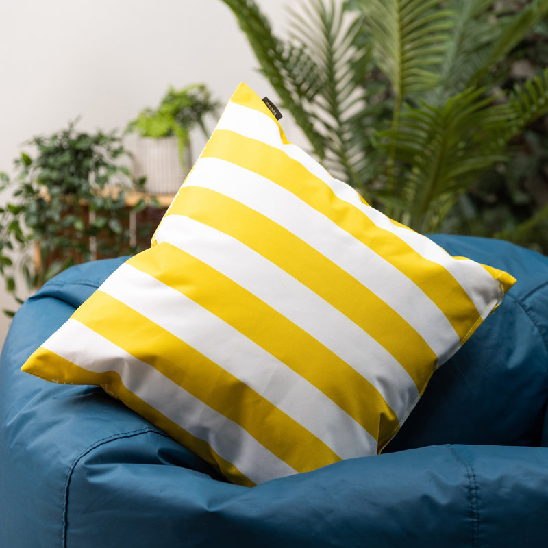 icon Deck Stripe Indoor-Outdoor Cushion, Ochre Yellow