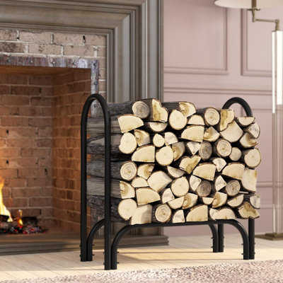 Support à bûches, support de rangement pour bûches, support de rangement pour bûches pour foyer intérieur / extérieur