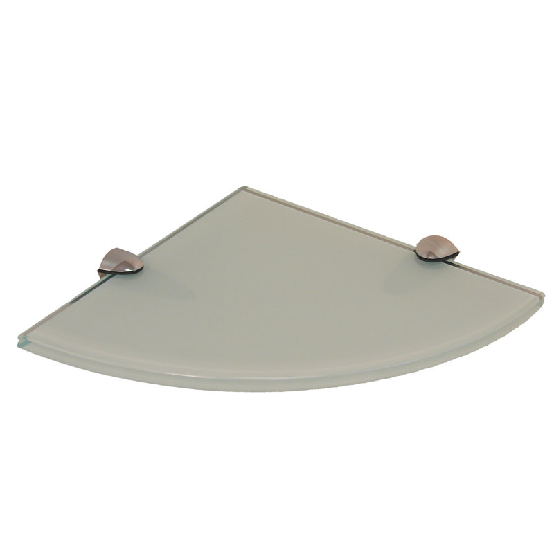 Tablette flottante en verre Ceallach, Blanc, H 0,38 po x l 10 po x P 10 po