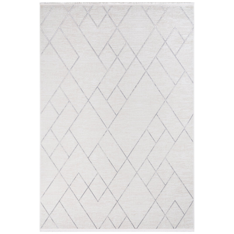 Retonia Geometric Indoor / Outdoor Area Rug, Rectangle 3'11" x 6'6"