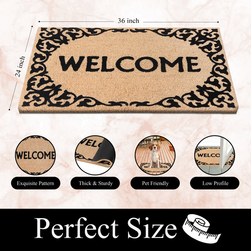 Paillasson Natural Welcome, L 24 po x L 36 po