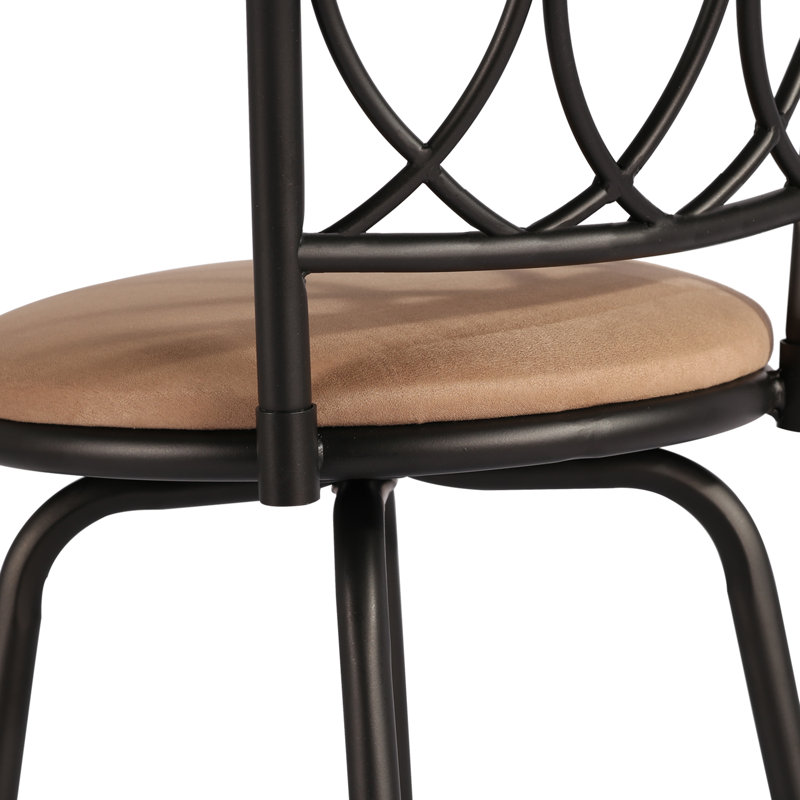 Bumpy Swivel Upholstered Adjustable Height Counter Stool with Metal Frame, 4