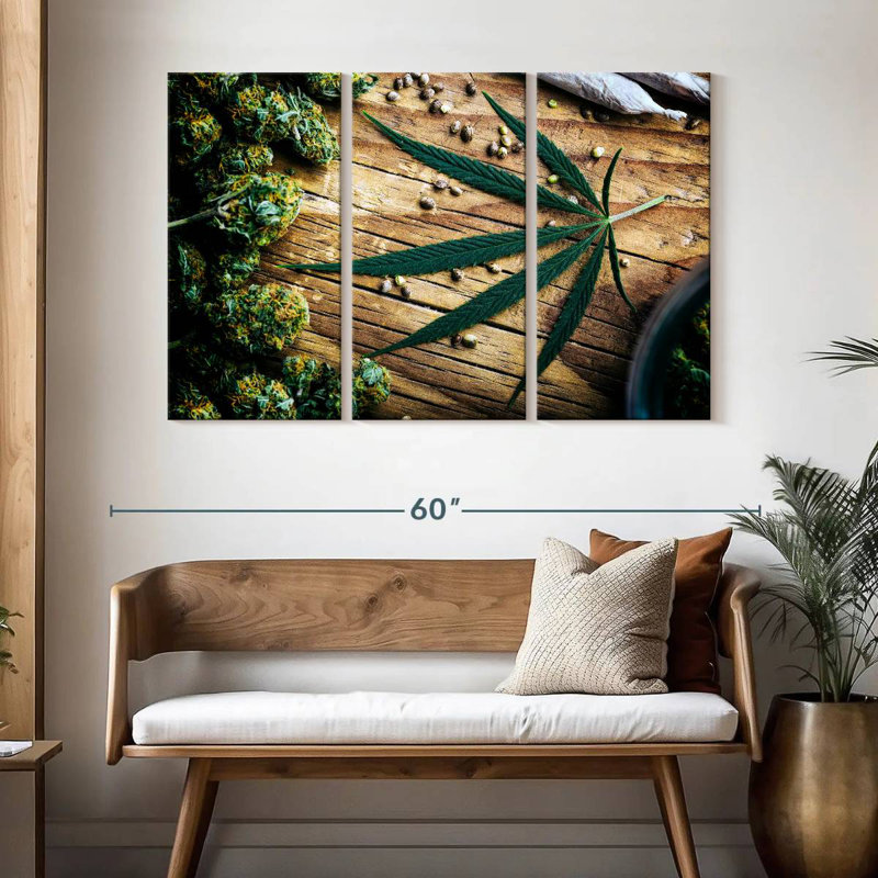 Senne Dried Marijuana, 32" H x 50" W