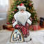 Penguin's Family Santa In Red Hand-Painted Wood Carved Masterpiece By G. Debrekht