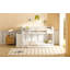 Lit superposé double sur 4 tiroirs et 3 tablettes - blanc