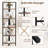 2 PCS 5-tier Corner Display Rack Corner Ladder Bookshelf w/ Sturdy Metal Frame-1725758568