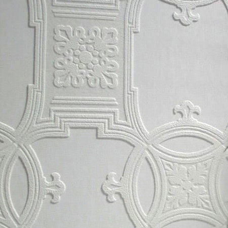 Early Victorian 10m L x 53cm W Geometric 3D Embossed Roll Wallpaper