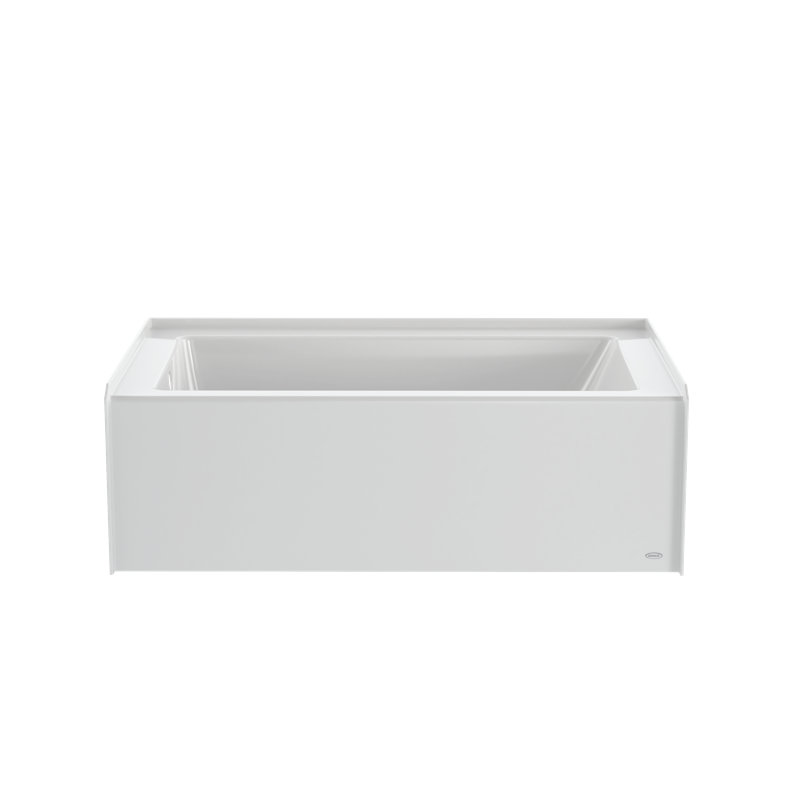 SIGNATURE® Rectangle Flat Front 6036 Skirted Soaking, White, Left