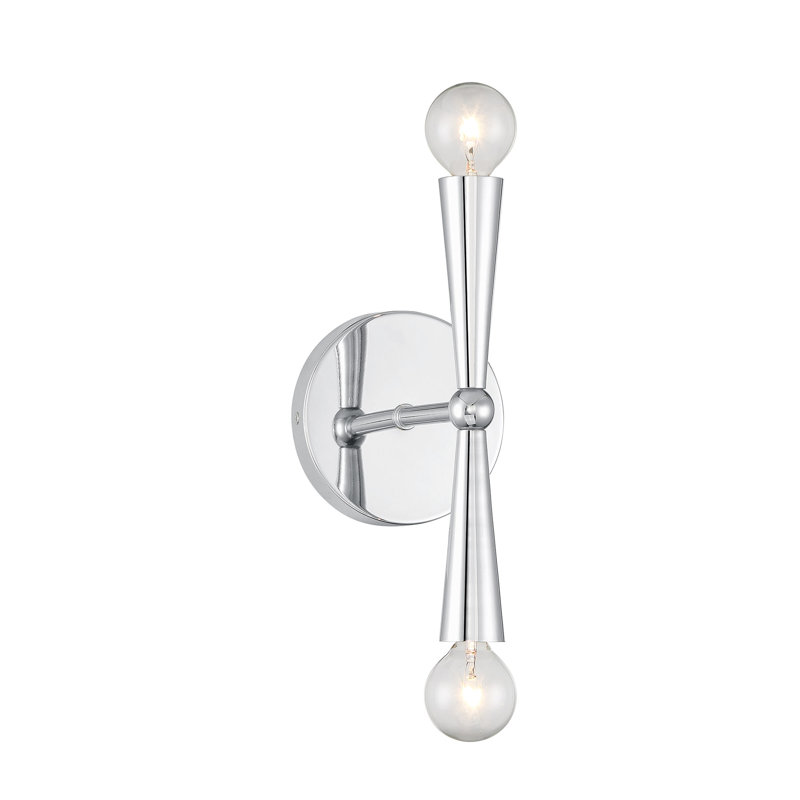 Waltner 2-Light Wall Sconce in Chrome, Chrome