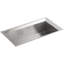 Poise® 33" L x 18" W x 9.75" Under-Mount Single-Bowl Kitchen Sink with Cutting Board and Bottom Bowl Rack-10529488
