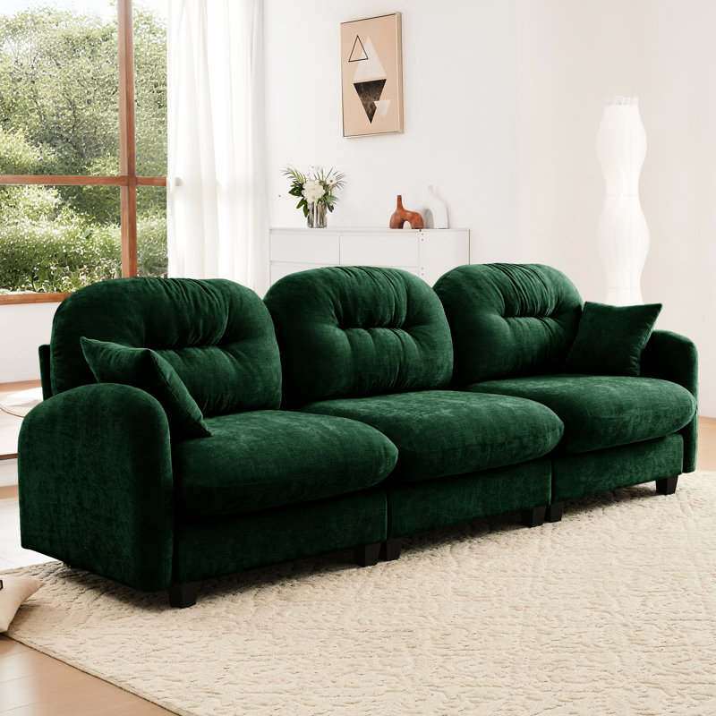 Three - Modular Sectional In , Soft Chenille Fabric, Elegant , Ergonomic Design And Cushion For Living Areas Featuring Seating