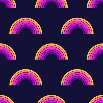 Rainbow Pattern - Wrapped Canvas Print