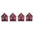 Festive Finds Tealight Holder House Set of 4 4.5x3.75x2.25-1106681983