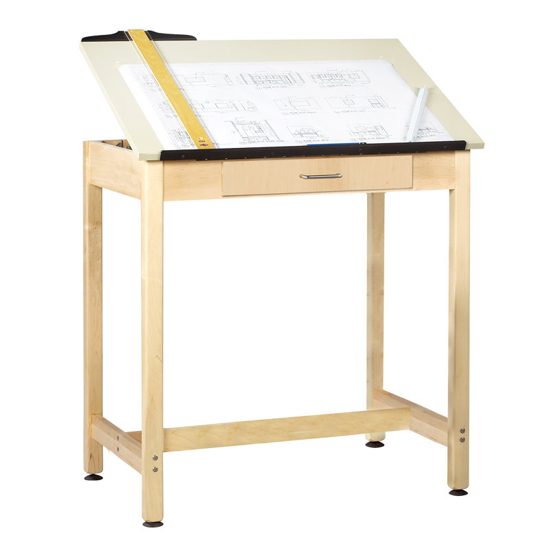 36'' Drafting Table, 37" H x 36" W x 24" D, One Piece