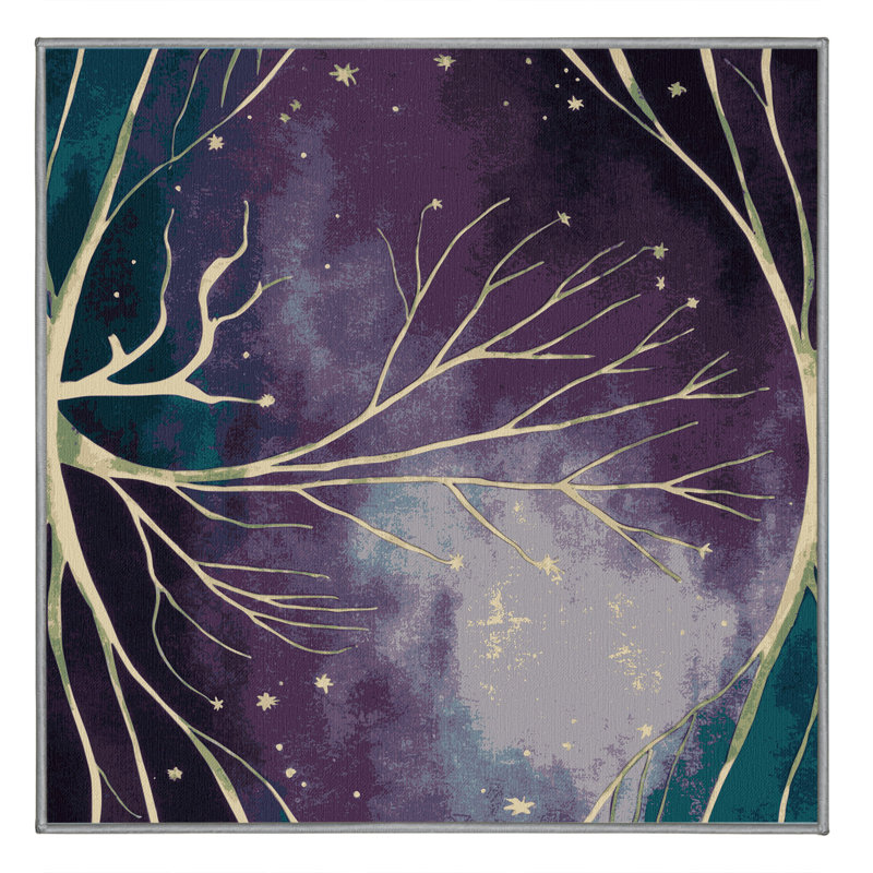Blooming Nebula Rug, Square 6'
