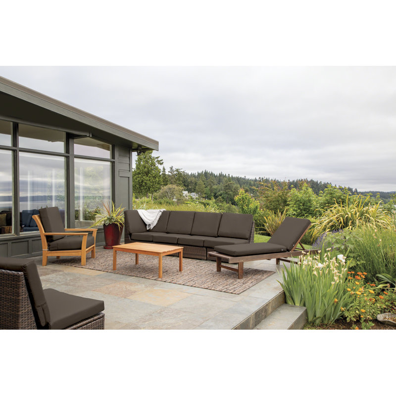 Jaylon Outdoor 4'' Cushion Cover, 4" H x 21" W x 20" D, Espresso