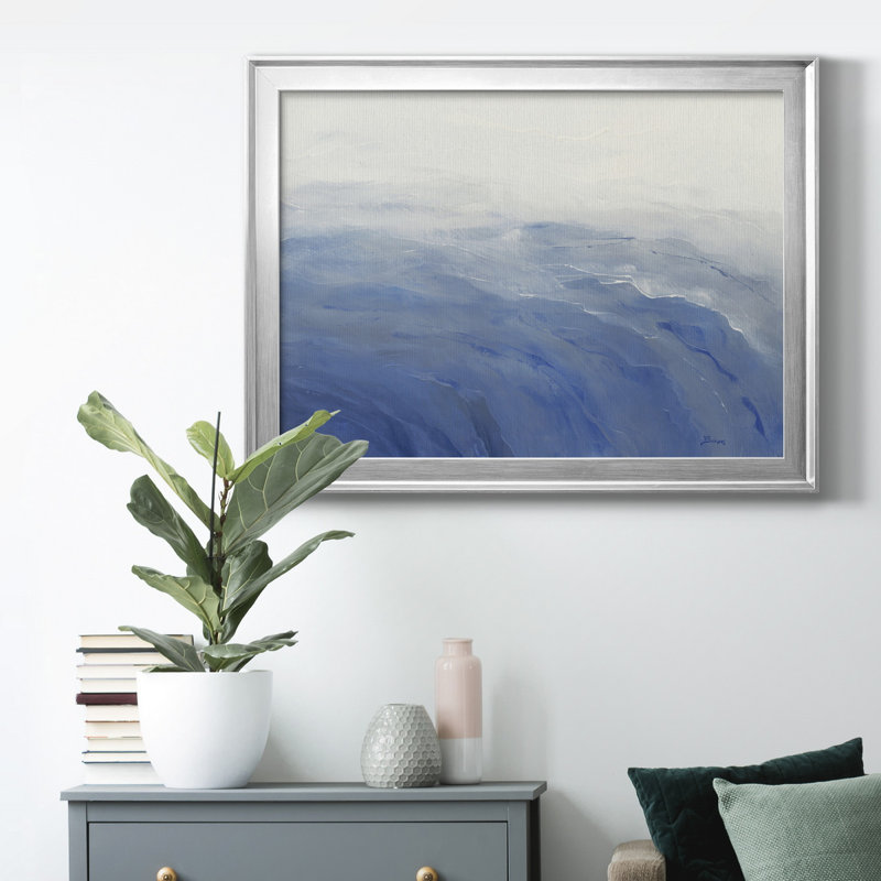 Tempête de tempête - reproduction de cadre photo sur toile, H 18,5 po x l 24,5 po x P 1,5 po, Argent