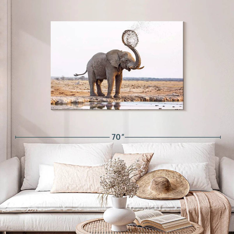 Brampt Elephant Mud Splash, 30" H x 45" W