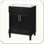 Meuble-lavabo simple avec lavabo intégré en céramique 2 portes-587052917