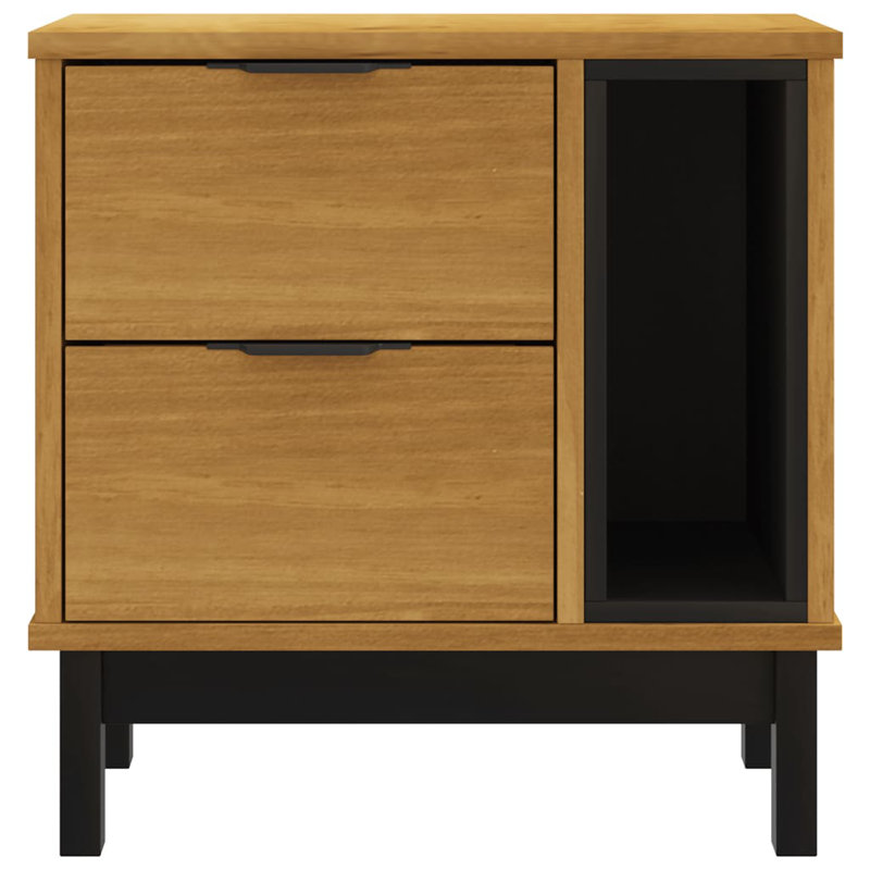 Colombi 49cm W Solid + Manufactured Wood Bedside Table