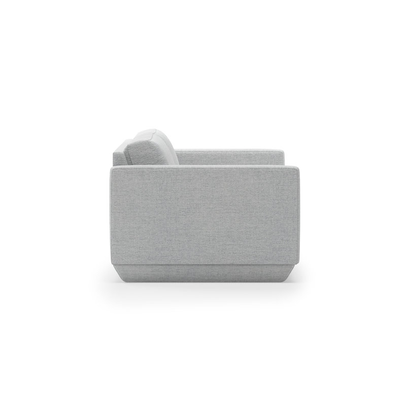 Podium Modular 2 PC Sofa, Bayview Silver Performance Twill